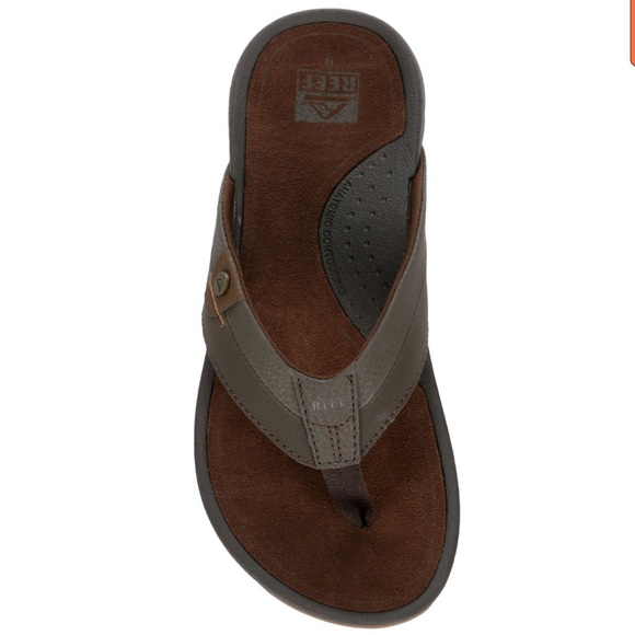REEF San Onofre Men's Vegan Contoured Thong Flip Flop Sandal NIB - Brown - Picture 4 of 5